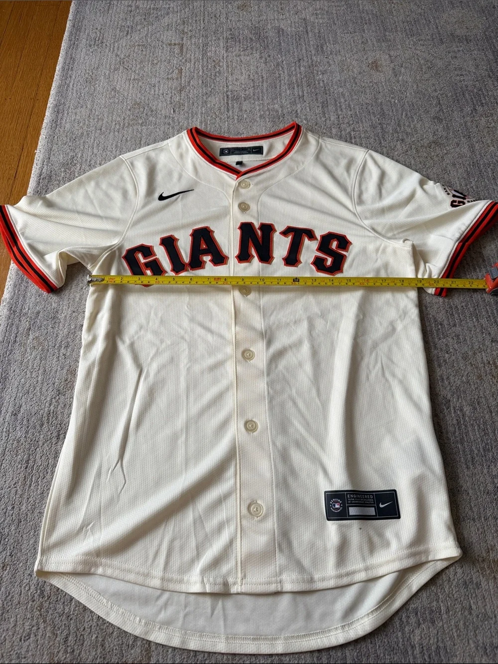 Nike Cream San Francisco Giants Jersey with Black and Orange Trim